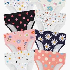 8 Pk Girls Underwear SoftCotton Tagless Panties Comfort Breathable Briefs size10